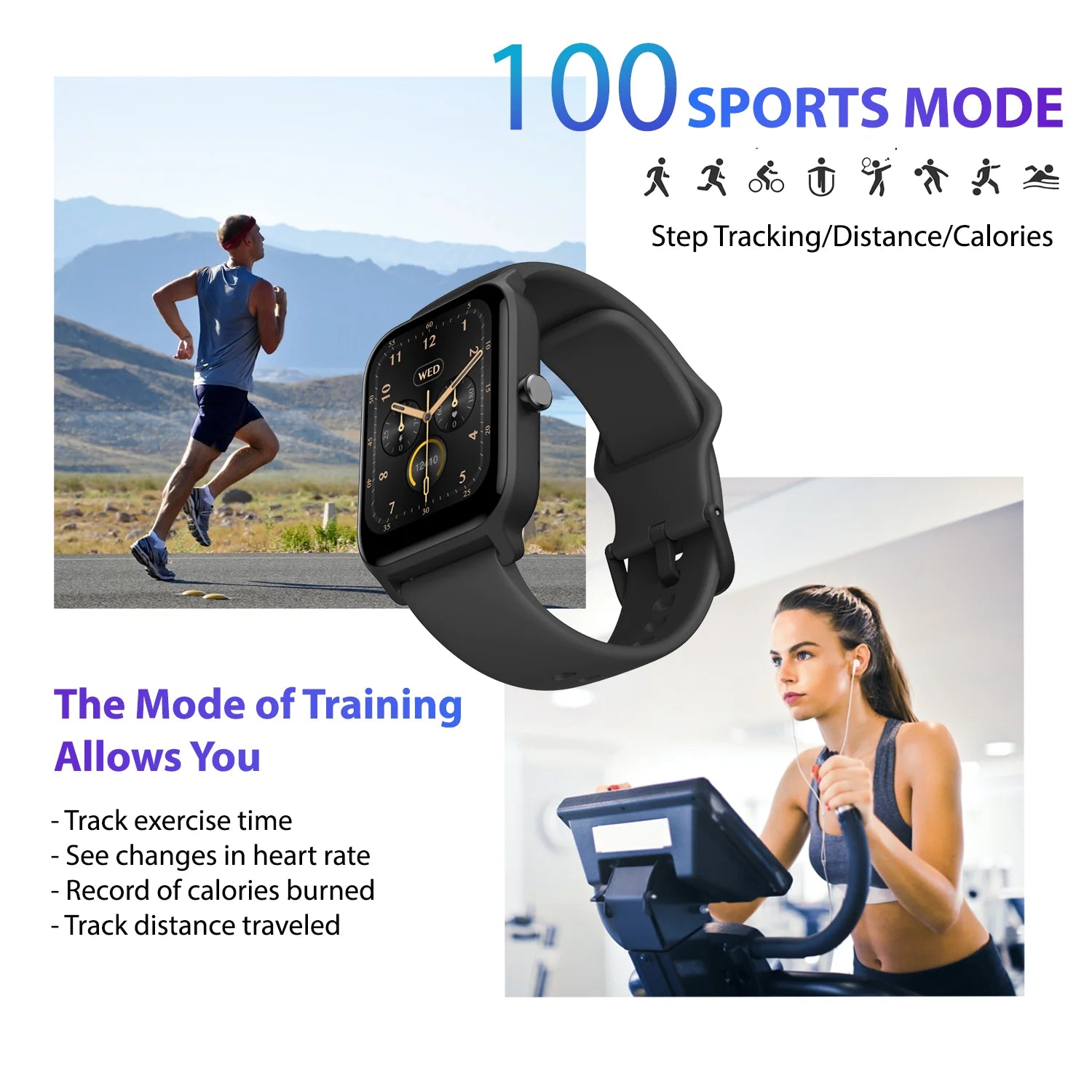 " Smart Watch, Bluetooth Text Call, 1.8"" Display, 14 Days Battery, Health Fitness, Iphone & Android"