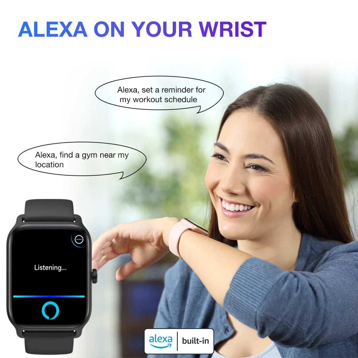 " Smart Watch, Bluetooth Text Call, 1.8"" Display, 14 Days Battery, Health Fitness, Iphone & Android"